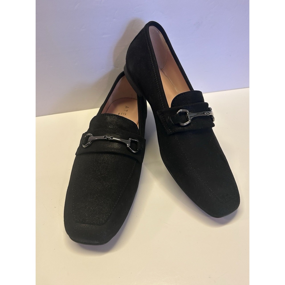 Ateliers Cannes Black Suede Horsebit Loafers Italy Women's EU 40/ 9-9.5 New Box